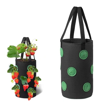 

1pc Planting Bag Strawberry Planting Flower Trough Non-Woven Planting Bag Container Garden Potted Supplies Planting Accessories
