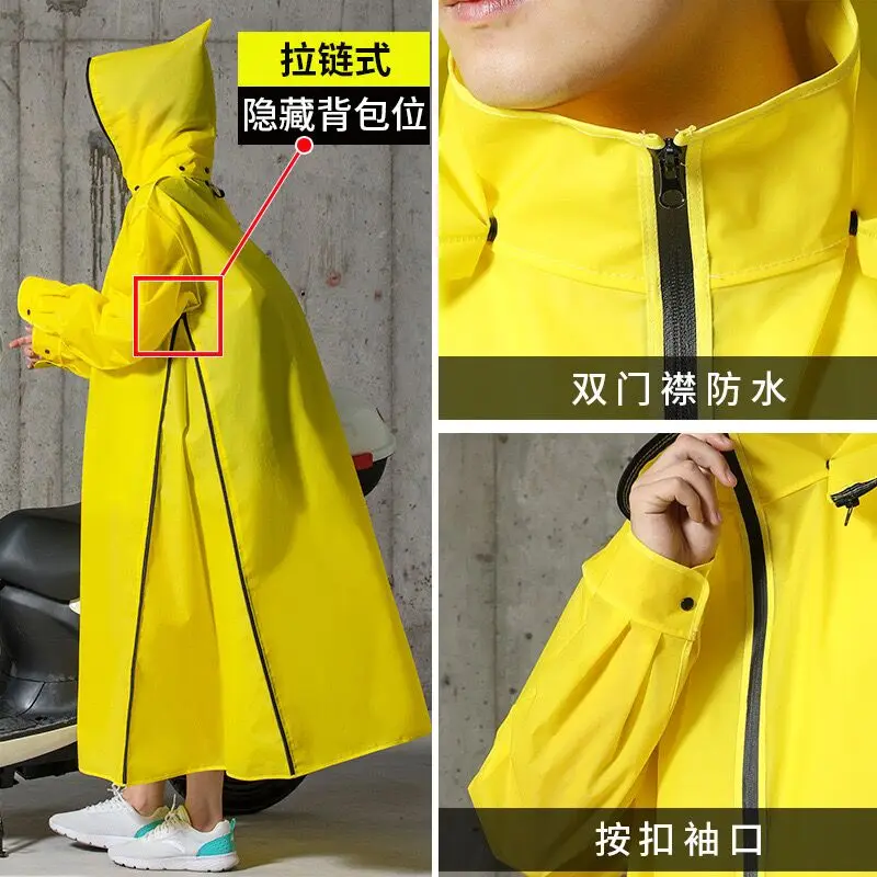 Jolmo Lander Unisex  EVA Rain coat Thickened Rain Poncho Hooded Cycling Bicycle Wear Rainwear (1)