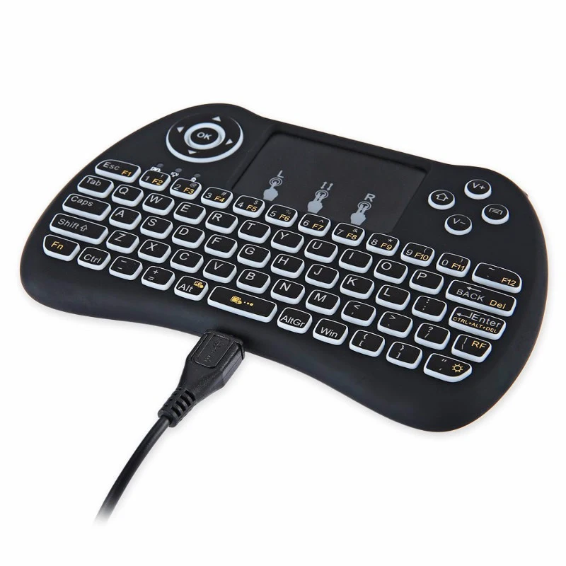 H9 Русский Английский Иврит Версия i8+ 2,4 ГГц Беспроводная клавиатура Air mouse тачпад ручной для Android tv BOX Мини ПК