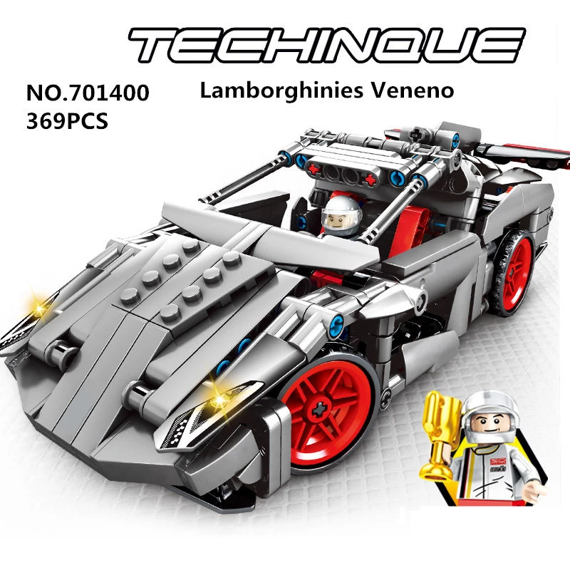 SEMBO Super Racers Lamborghinies Veneno, модель суперкара, наборы строительных блоков, кирпичи, игрушки для детей, подарок