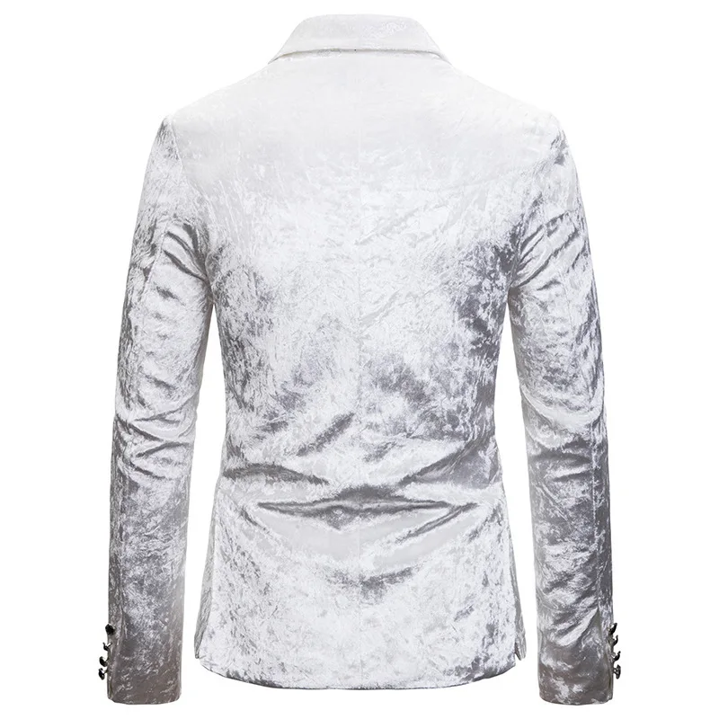AliExpress осенний стиль модный мужской повседневный модный бархатный пиджак со стразами
