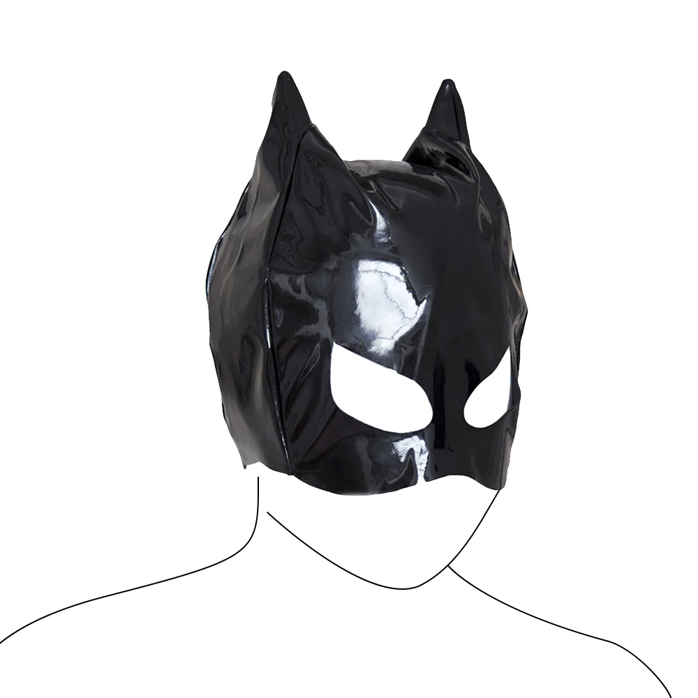 Halloween Cosplay Cat Head Hood For BDSM Adult Games Women Headgear PU Bondage Fetish Ears Face Mask Erotic Toys | Красота и здоровье