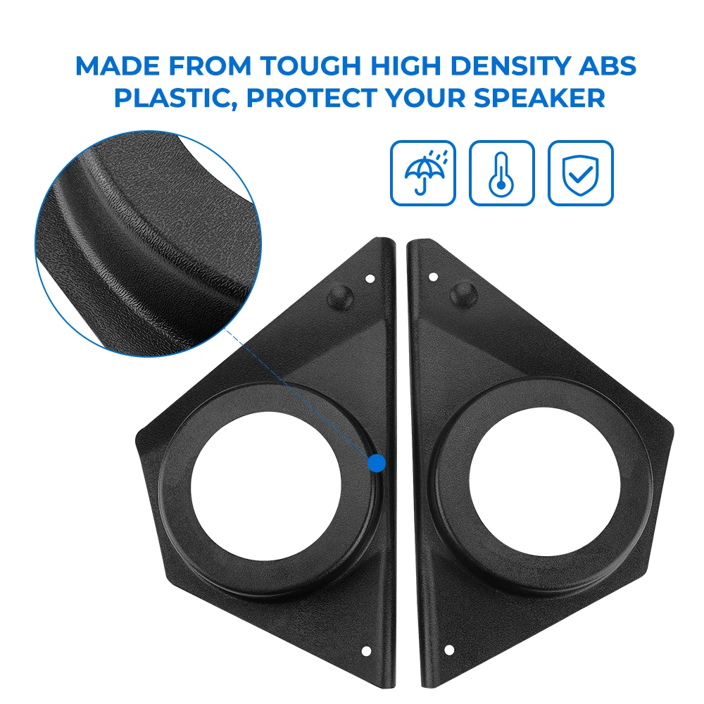 KEMIMOTO UTV Accessories 6.5'' Door Speaker Pods For Polaris RZR 900 900 S 1000 XP 2014-2019