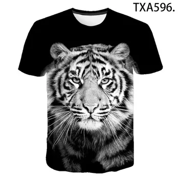 

2020 Cool Men Women Children T-Shirts Animal Tiger 3D Print T Shirt Summer Short Sleeve Harajuku Casual Tops Boy Girl Kids Tee