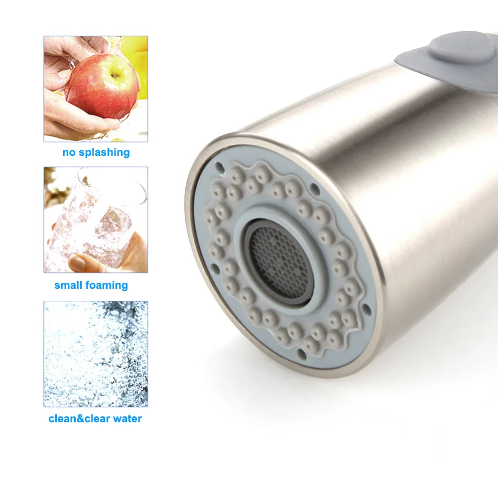 Смесители для кухни с распылителем серебристые с одной ручкой выдвижной кухонный кран для ванны с одним отверстием поворотный кран с ручкой 360 градусов смеситель для воды