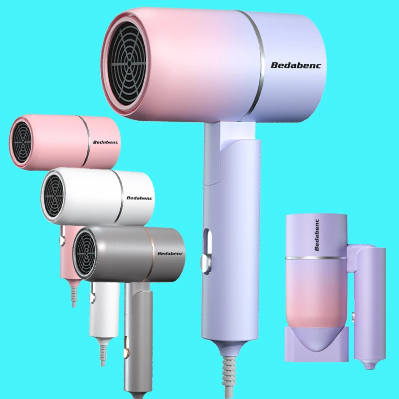 Folding Hairdryer 220V 240V 750W With Carrying Bag Hot Air Anion Hair