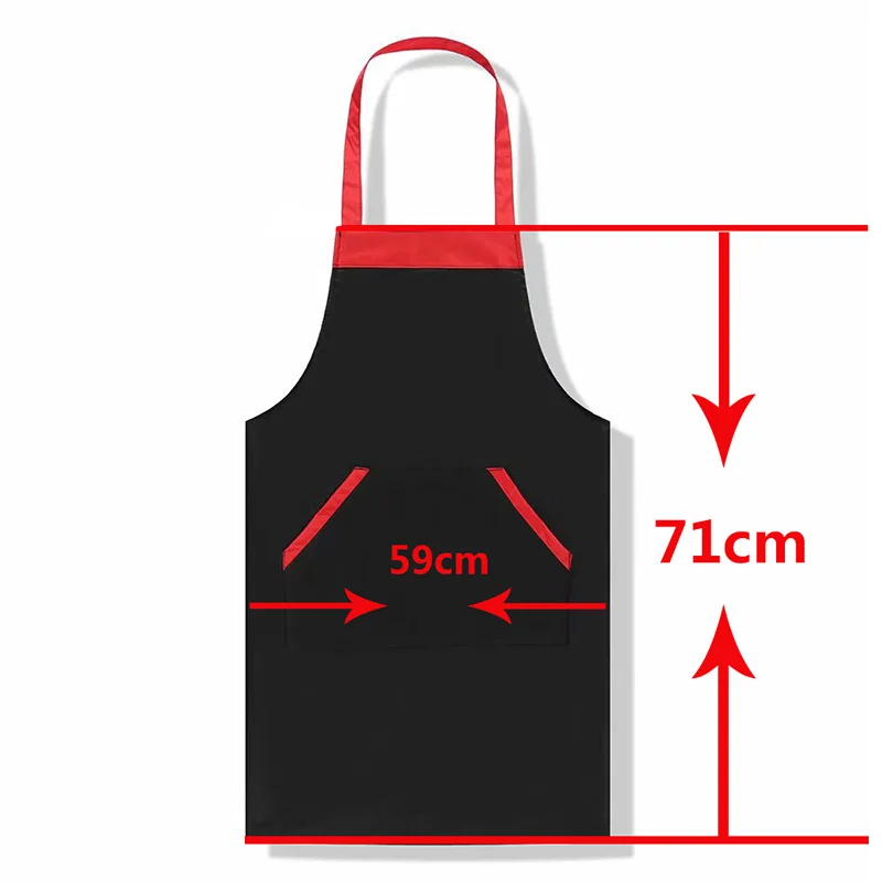 DIY New Pure Color Cooking Kitchen Canvas Apron Unisex Woman Men Chef Waiter Cafe Shop BBQ Hairdresser Aprons