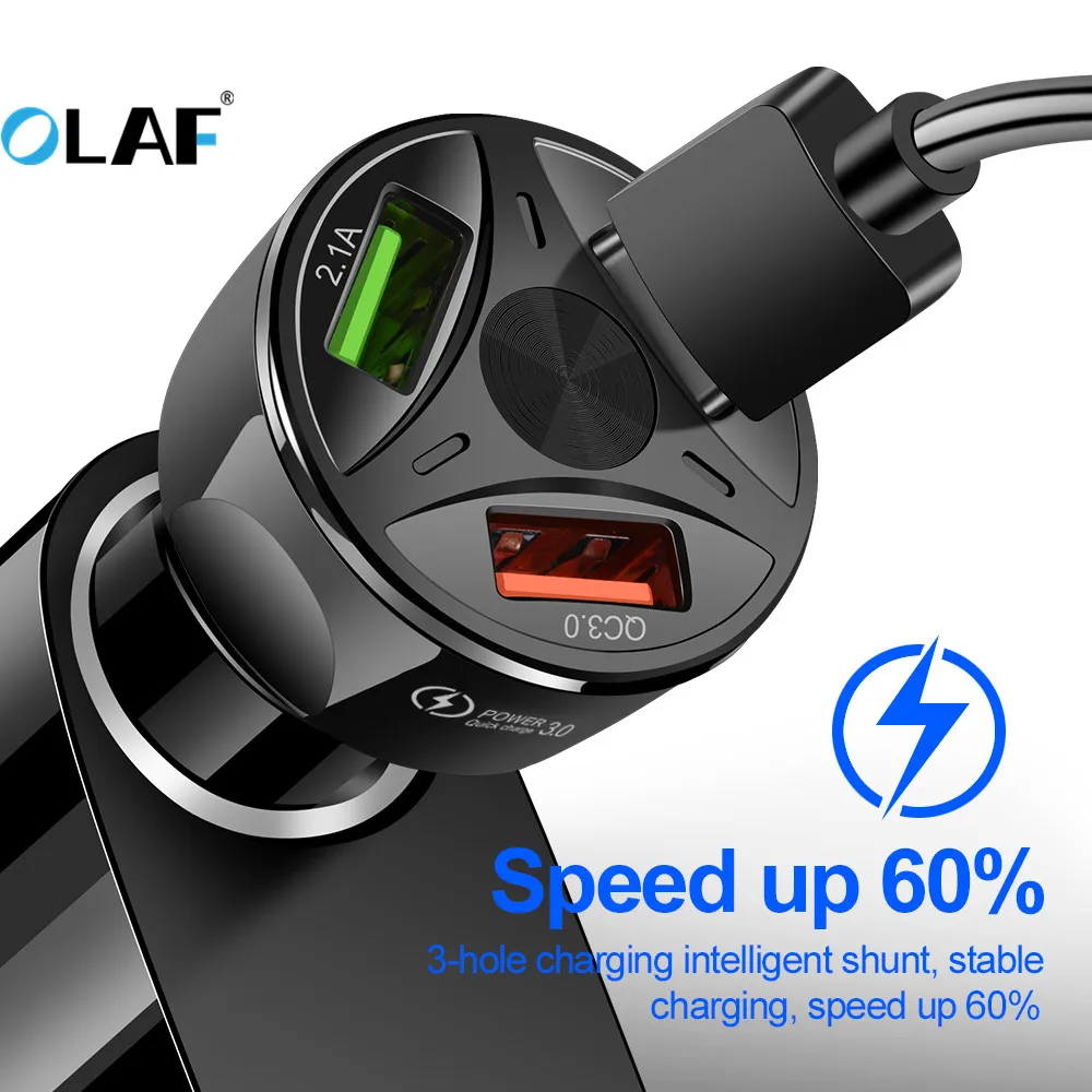 Автомобильное зарядное устройство OLAF QC4.0 3 0 Super USB для Xiaomi mi 9 Быстрая зарядка 4