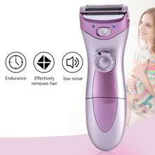 Беспроводные для удаления волос Бритва ног подмышек машинка для стрижки волос в Перезаряжаемые Водонепроницаемый бикини Эпилятор для подмышек бритвы для Для женщин
