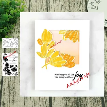 

Lotus flower Metal cutting dies and Clear Stamps Transparent Silicone Seal for DIY scrapbooking photo album Decorative