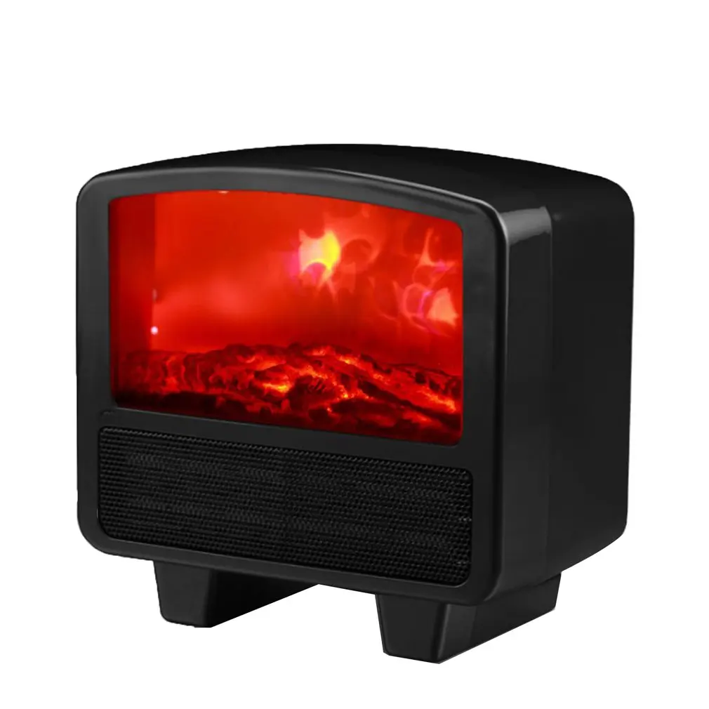 

Creat A Warm Atmosphere In The Cold Winter With The Led Light Coal Heater Desktop Heater Vertical Hot Plug Hot Air Blower
