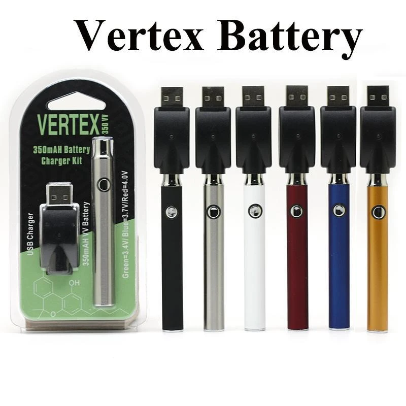Vertex Vape Battery Usb Charger Kit 350mah 510 Thread Preheat Vaporizer