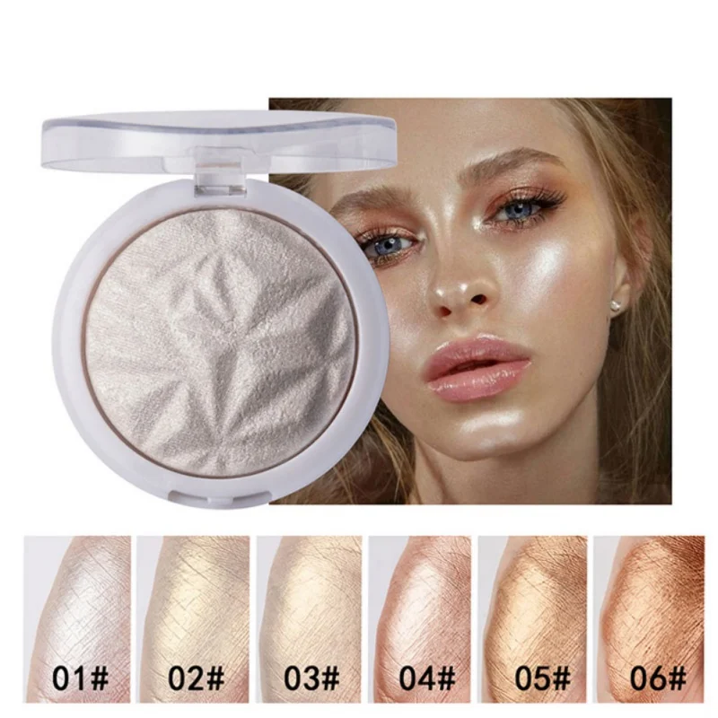 

Highlighter Glitter Tattoo iluminador maquillaje Baked Diamond Face Powder Glow Kit High Light Makeup Brighten Gold Makeup