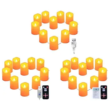 

LED Candle Fairy String Lamp Christmas Wedding Birthday Party Candle Light Decor Skillful Design and Exquisite Appearance