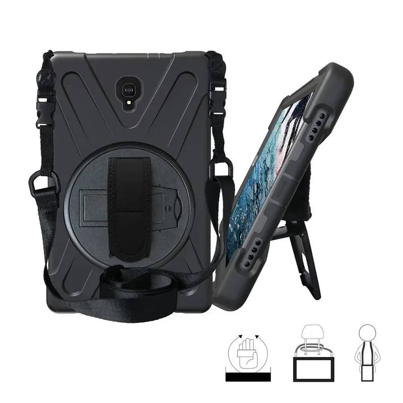 With Aiguillette Ударопрочный чехол для Samsung Galaxy Tab A A2 10," T590 T595 T597 Tablet Kids Safe Stand Cover Funda с ремешком на запястье+ ручка - Цвет: With Aiguillette