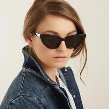 Кошачий глаз черные сексуальные трендовые женские солнцезащитные очки модные классические очки для взрослых