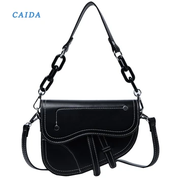 

CAIDA Women Saddle Bags New Small Purses And Handbags Quality Faux Leather Fashion Clutch Bag Women Shoulder Messenger Bags