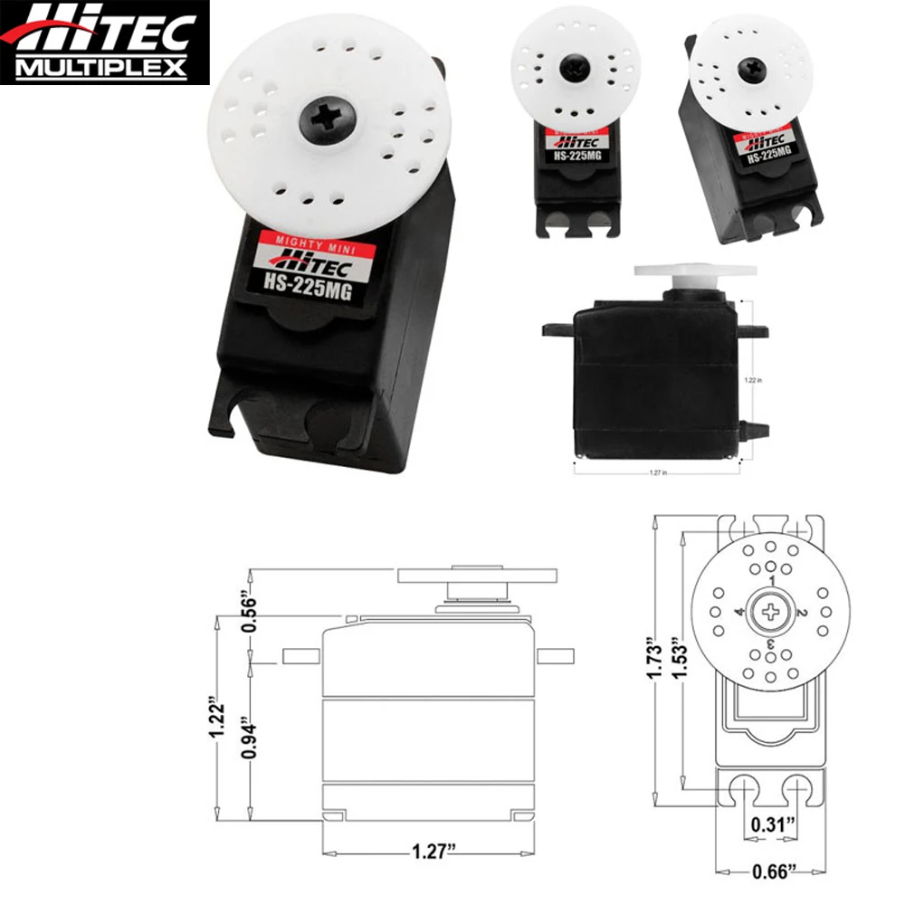 HS225MG Servo Hitec HS 225MG Mighty Mini Metal Gear BB Servo|Детали и аксессуары| |