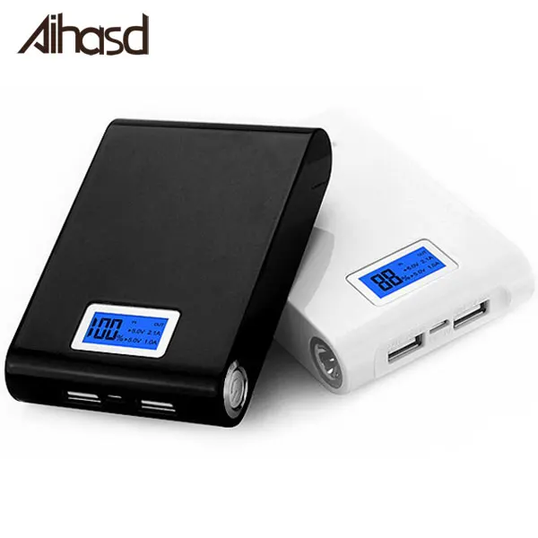 Черный Внешний аккумулятор с двумя USB-портами 5 В 2 А 4 аккумулятора 18650 модуль