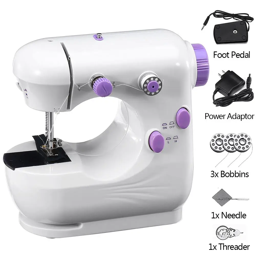 Mini Portable Sewing Machine Home Electric Crafting Mending Tool with Light 