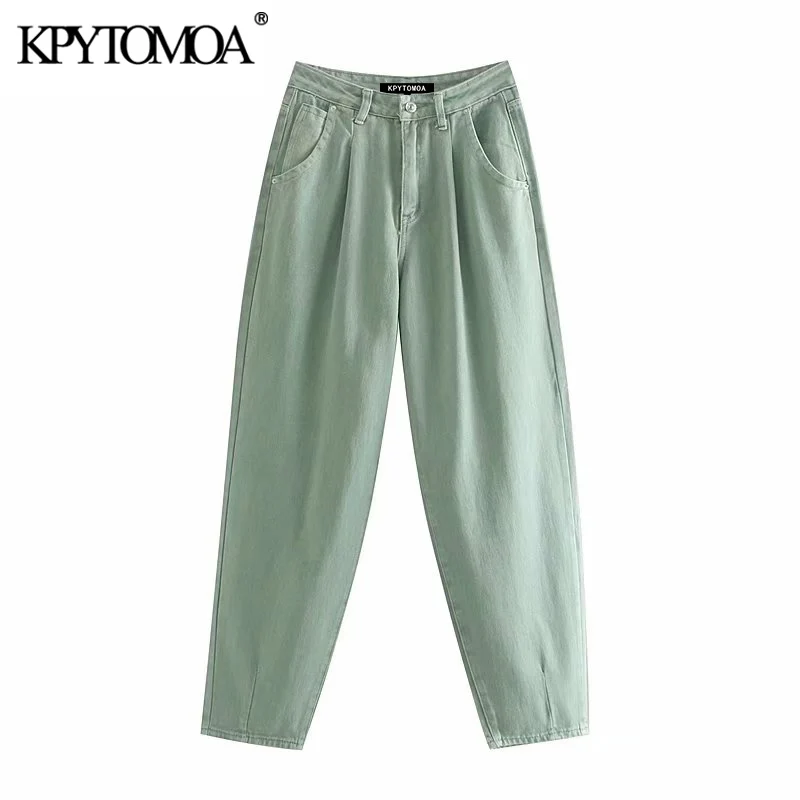 Vintage Stylish Pockets Darts Jeans Women 2020 Fashion High Waist Zipper Fly Denim Harem Pants Chic Jean Femme Trousers Vintage Stylish Pockets Darts Jeans Women 2020 Fashion High Waist Zipper Fly Denim Harem Pants Chic Jean Femme Trousers