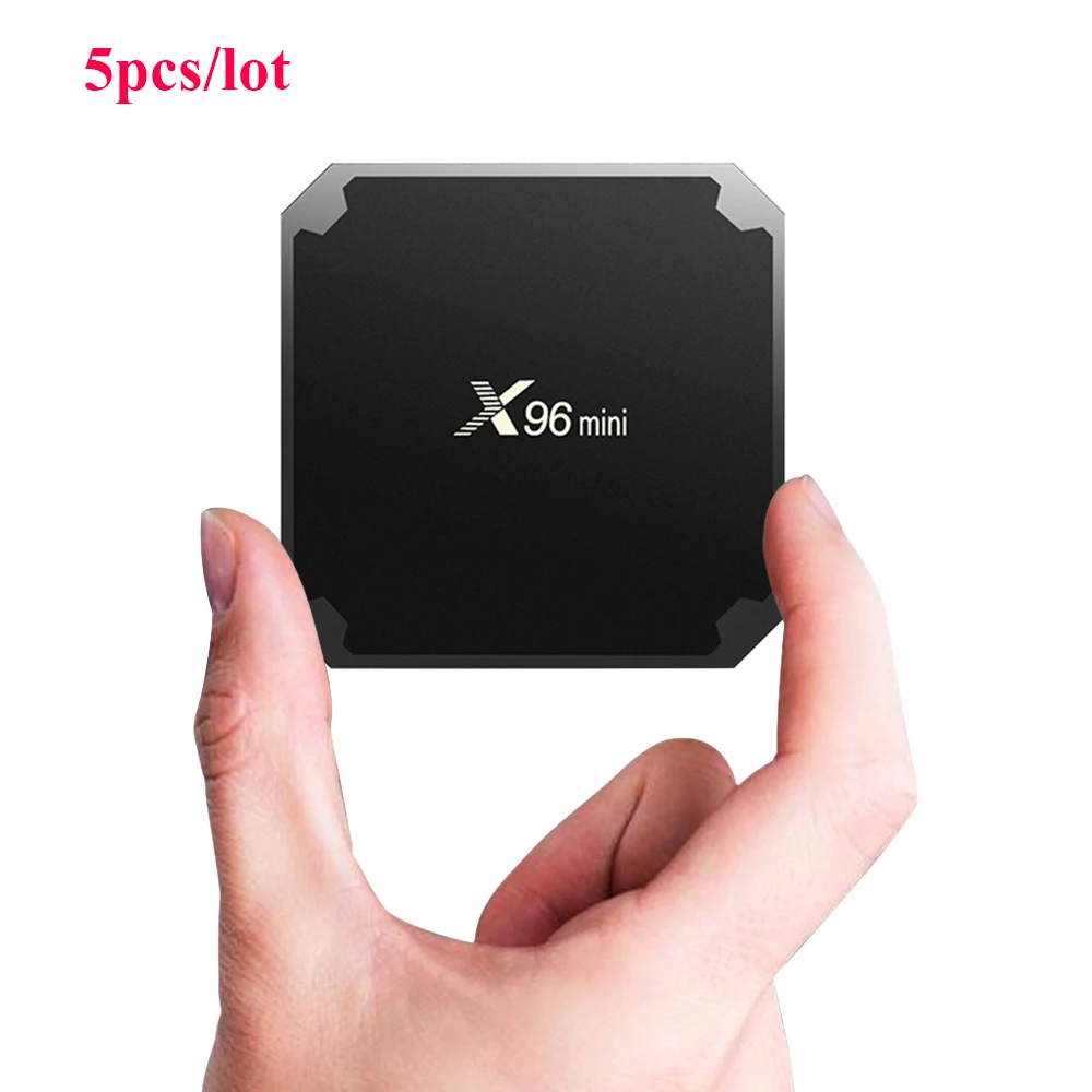 5 шт./лот X96mini Smart tv Box Android 7.1.2 Amlogic S905W четырехъядерный H.265 VP9 HDR10 PC 2 ГБ/16 ГБ DLNA WiFi LAN HD Android box tv