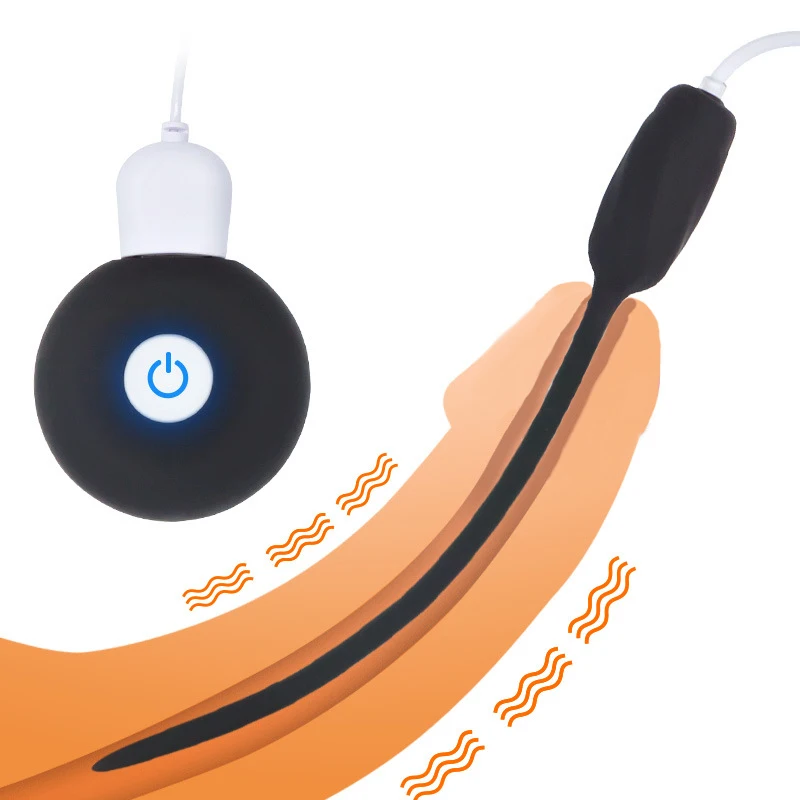 Urethral Vibrator 20 Speeds Male Masturbator Sex Toys Silicone Vibrating Penis Plug Urethral Sounds Dilators For Men Erotic Toys For Urethral Dilator Silicone Urethral Dilator