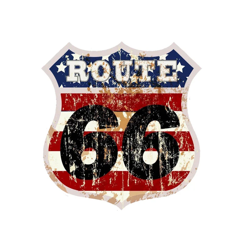 

Funny Decoration Route 66 Car Sticker Motorcycle Decals Waterproof Sunscreen Reflective Anti-UV Fashion Pvc 14.7CM X 15.2CM