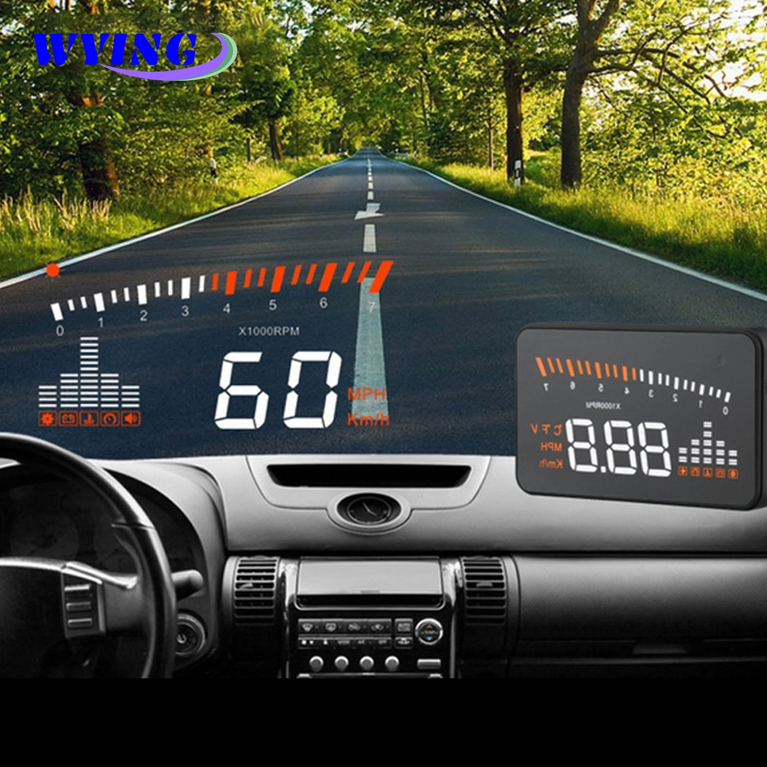 Wying X5 車のhud Obd Iiディスプレイ オーバースピード警告システム プロジェクター フロントガラス 自動電圧アラーム Head Up Display Aliexpress