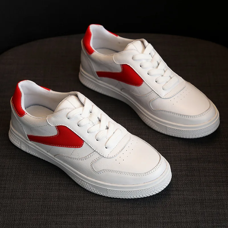 

2020 Spring New Style Cowhide White Shoes Women's Versatile Low Top Genuine Leather Students WOMEN'S Shoes Flat Women's Casual S