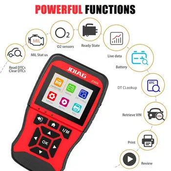 

Vehemo JDiag Car Fault Diagnostic OBD2 Scanner Smog Check Clear Code for Automotive Car Code Reader Multi Fuction Core Analyzer