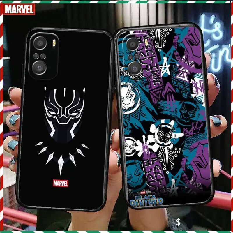Мягкий черный чехол для телефона с изображением черной Пантеры Marvel Xiaomi Redmi Note 10S 10