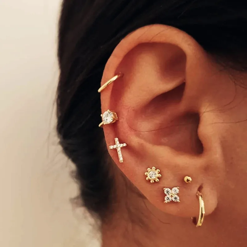 17MILE Bijoux, золотые висячие серьги со звездами, для женщин, Boho Eyes, Moon, карта, серьги-капли, набор,, винтажные женские ювелирные изделия - Окраска металла: ME5943