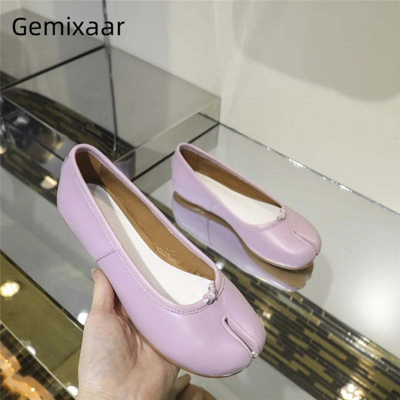 lavender color flat shoes