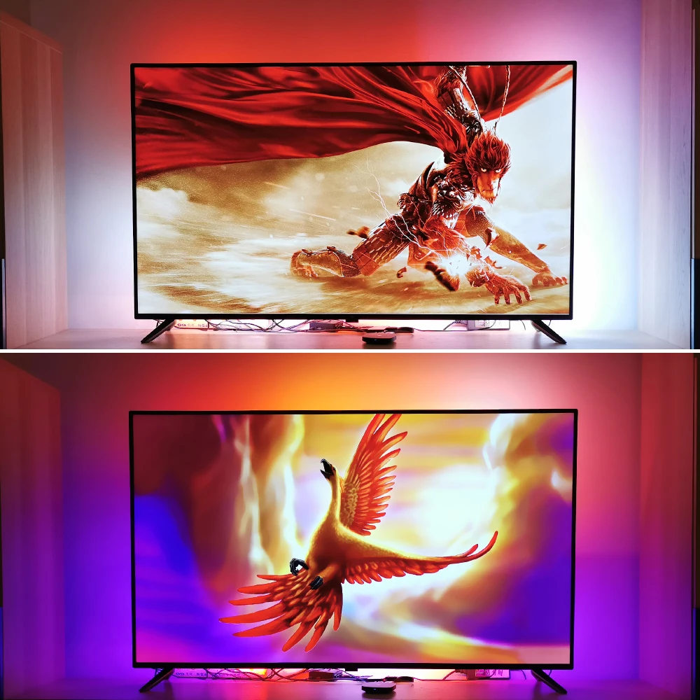 Ambilight ТВ с динамической подсветкой WS2812B Smart pixels Светодиодная лента HDMI 4K tv для 40-80 дюймов HD tv СВЕТОДИОДНЫЙ комплект для домашнего кинотеатра