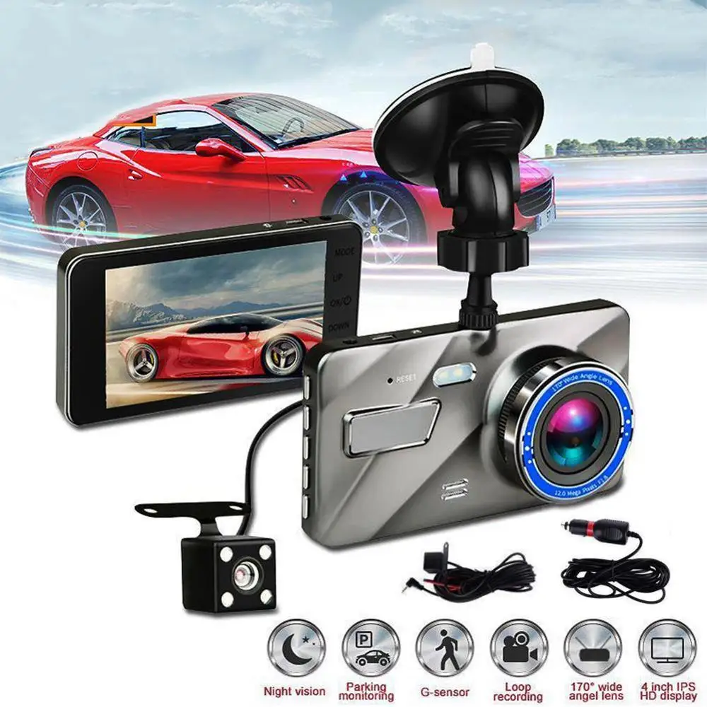 Высококачественный видеорегистратор с двумя объективами Автомобильный камера