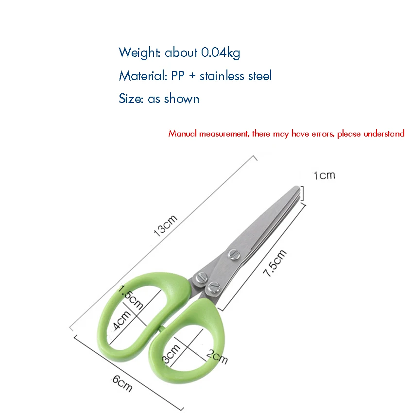 Многоцелевые ножницы для травы 3-многослойные ножницы Нержавеющая сталь лезвия для экономии времени кухонные овощные режущие ножницы Чоп ножницы