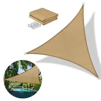 

Triangular Sun Shade Outdoor Sun Protection Canopy Garden Patio Pool Shade Sail Camping Picnic Tent With Metal D-ring