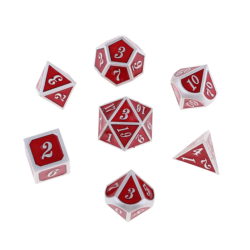 D4 D6 D8 D10 D12 D20 цинковый сплав многогранные кости для настольной игры