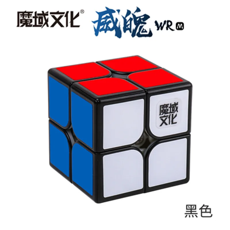 Moyu 2x2x2 Cube WeiPo WR/WR M 2x2 Магнитный магический куб скоростные Пазлы Cubo Magico профессиональные антистрессовые игрушки для детей и взрослых - Цвет: WR M  Black