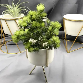 

Metal flower stand ceramic flower pot artificial flower Fake Flowers Wedding Decoration Home Office Blossoms Decor