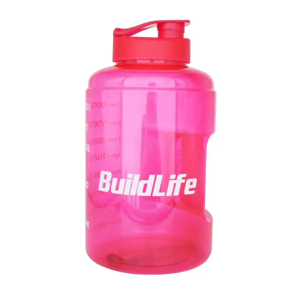 Buildlife 3.8L с широким горлышком 1 галлон бутылка для питьевой воды BPA бесплатно обучение большой емкости чайник для наружного кемпинга чайник кружка - Цвет: Whole Pink