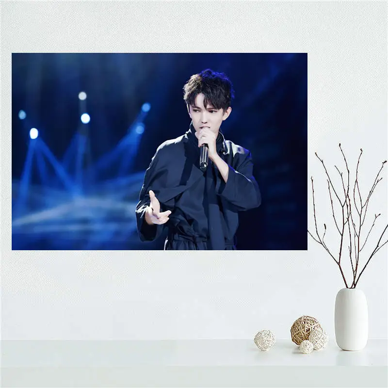 На заказ Dimash плакаты и принты настенные картины для спальни современный художественный плакат домашний Настенный декор шелковая ткань без рамы