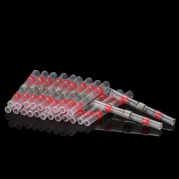 

50/100/300/500/1000Pcs Heat Shrink Soldering Sleeve Red Terminals Waterproof Butt Electrical Wire Connectors Insulated Tube
