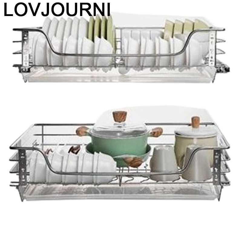 Для Organizador Cocina Almacenaje Armario Platos Нержавеющая сталь стеллаж Органайзер Кухня шкаф Cestas