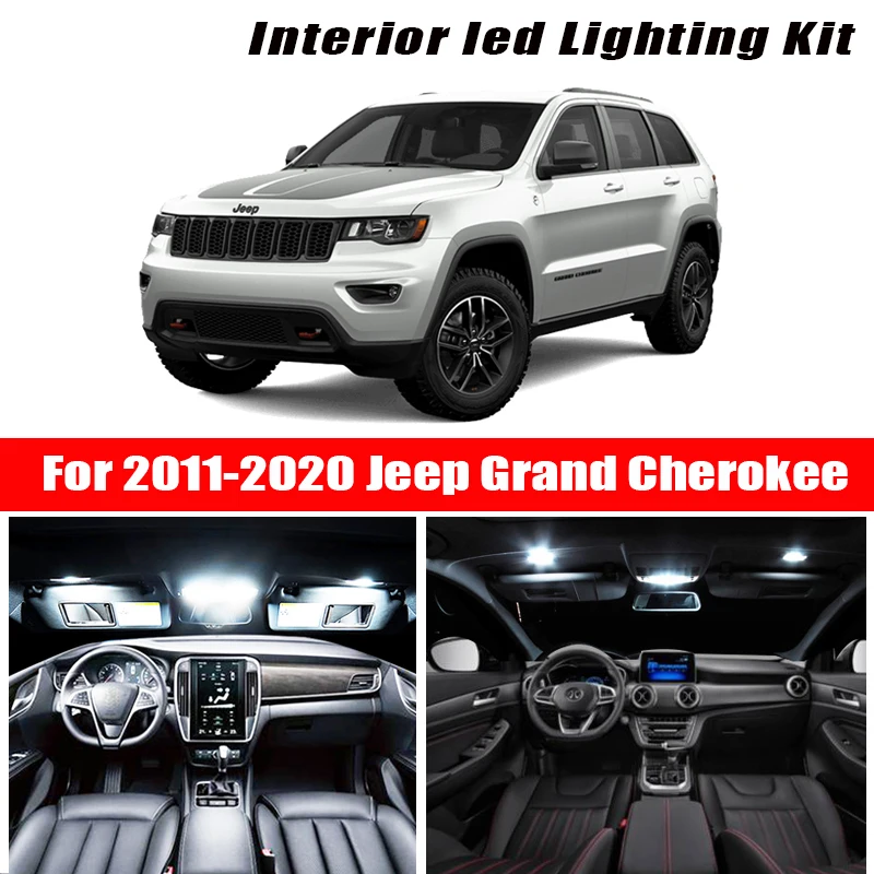 Для 2011 2020 Jeep Grand Cherokee белые автомобильные аксессуары Canbus без ошибок светодиодный