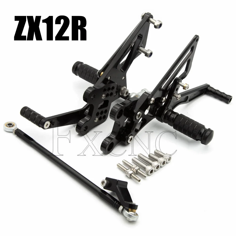 Per Kawasaki Zx12R Zx-12R Zx 12R Zx12 R 2000 2001 Cambio Rapido Poggiapiedi Posteriore Set Posteriore Pedane Regolabili Pedane Pedane