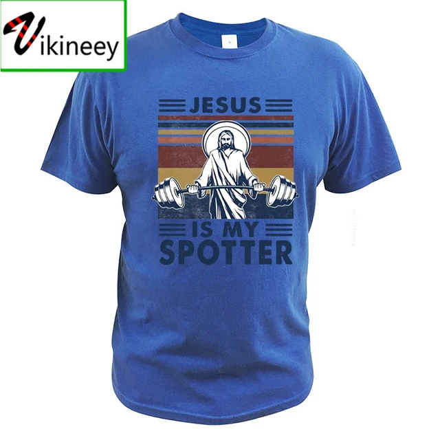 Funny Jesus Christian Weight Lifting Men Women Gym Gag Gifts T-Shirt 