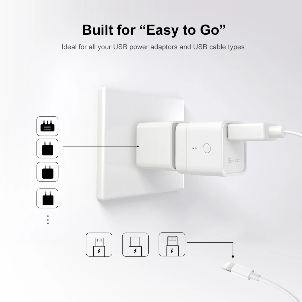Itead Sonoff Micro 5 в беспроводной USB Смарт адаптер гибкий портативный смарт