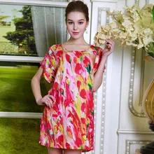 Летняя женская пижама с цветочным принтом, хлопковая ночная рубашка, одежда для сна, большая свободная домашняя пижама, одежда для сна, Mujer Pygamas